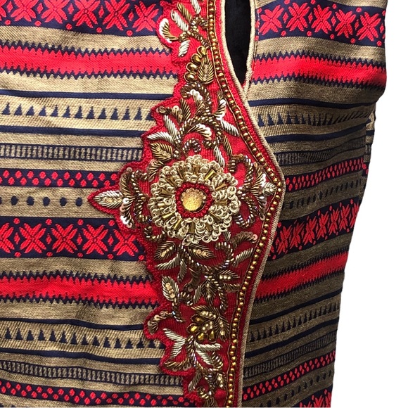 Traditional Red & Gold Dress Made in India size 8 - Picture 3 of 16